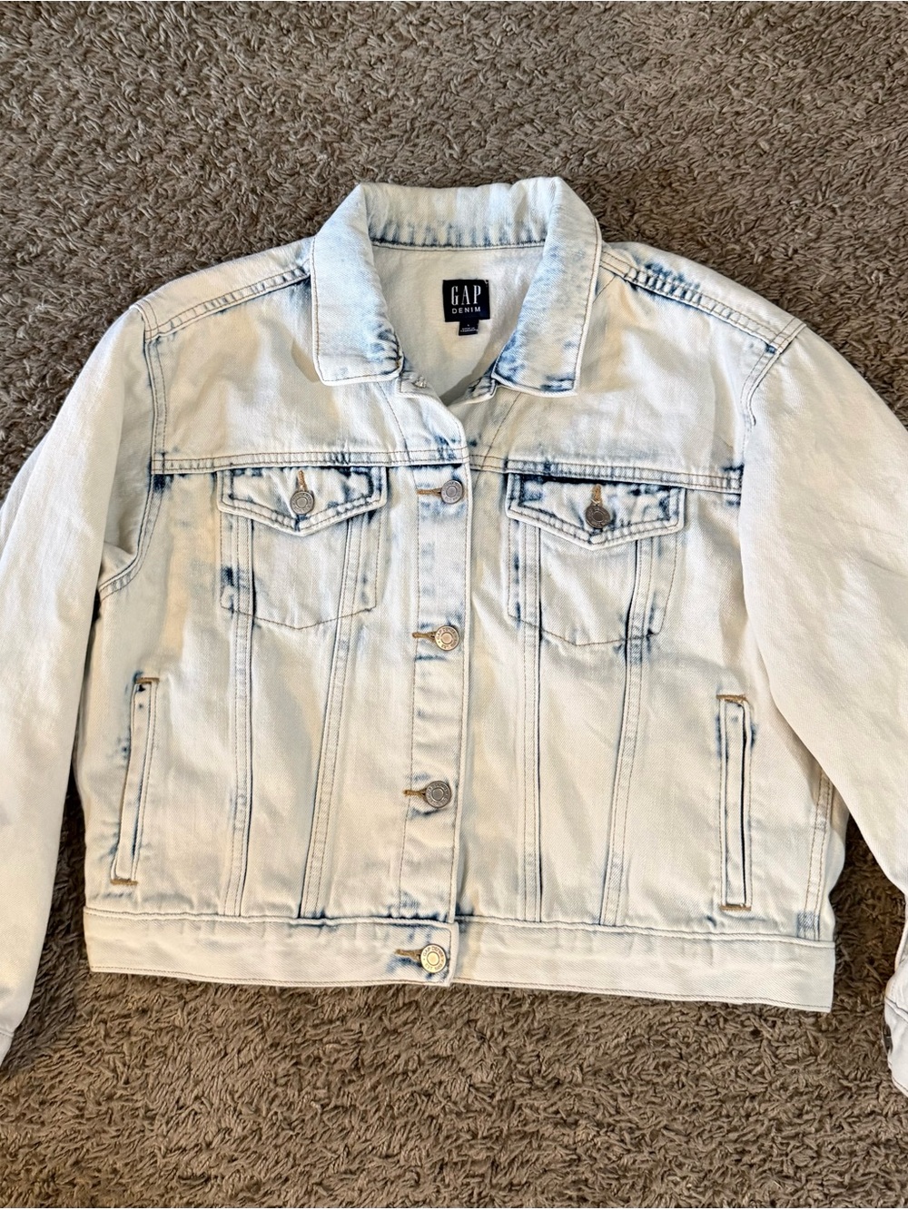 GAP Light Blue Acid-Wash Denim Jacket